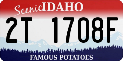 ID license plate 2T1708F