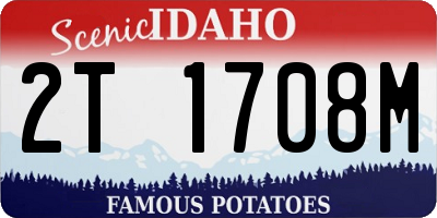ID license plate 2T1708M