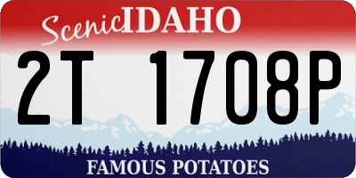 ID license plate 2T1708P