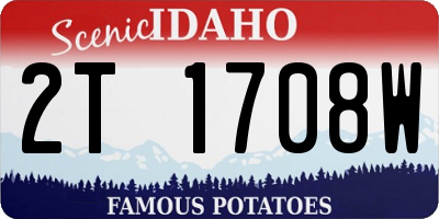 ID license plate 2T1708W