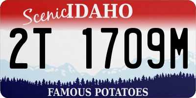 ID license plate 2T1709M