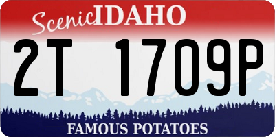 ID license plate 2T1709P