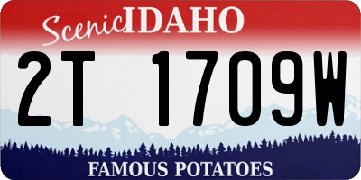 ID license plate 2T1709W