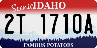 ID license plate 2T1710A