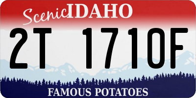 ID license plate 2T1710F