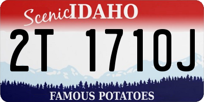 ID license plate 2T1710J