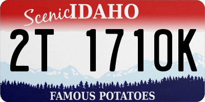 ID license plate 2T1710K