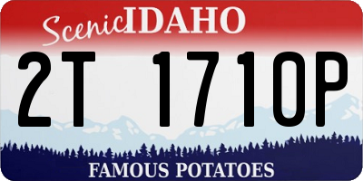 ID license plate 2T1710P