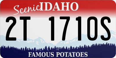 ID license plate 2T1710S
