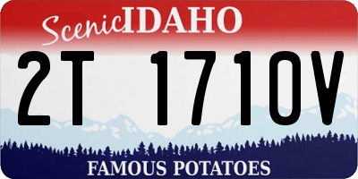 ID license plate 2T1710V