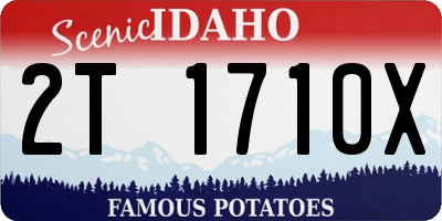 ID license plate 2T1710X