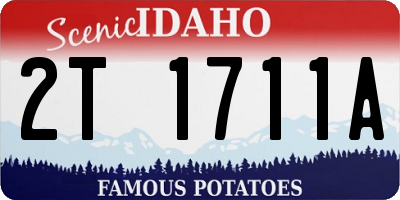 ID license plate 2T1711A