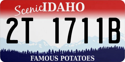 ID license plate 2T1711B