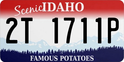 ID license plate 2T1711P