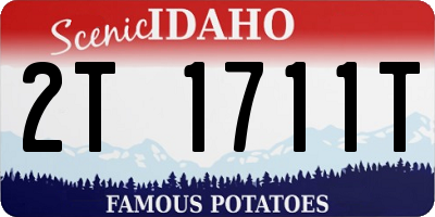 ID license plate 2T1711T