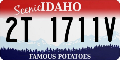 ID license plate 2T1711V
