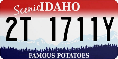 ID license plate 2T1711Y