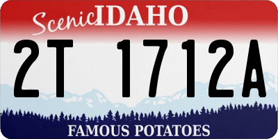 ID license plate 2T1712A