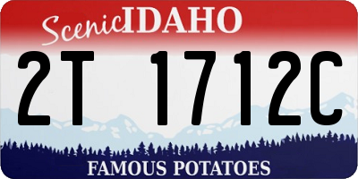 ID license plate 2T1712C