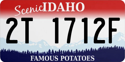 ID license plate 2T1712F