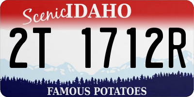 ID license plate 2T1712R