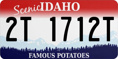 ID license plate 2T1712T