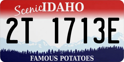 ID license plate 2T1713E