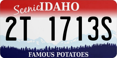ID license plate 2T1713S