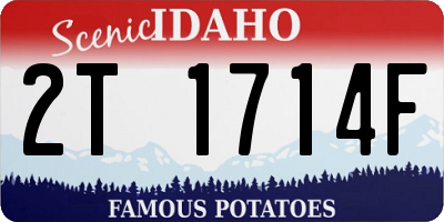 ID license plate 2T1714F