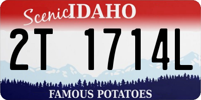 ID license plate 2T1714L