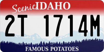 ID license plate 2T1714M