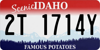 ID license plate 2T1714Y