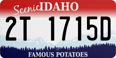 ID license plate 2T1715D