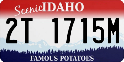 ID license plate 2T1715M