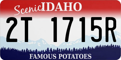 ID license plate 2T1715R