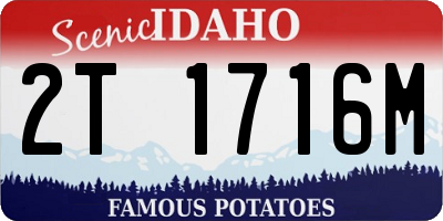 ID license plate 2T1716M