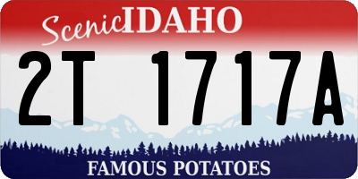 ID license plate 2T1717A