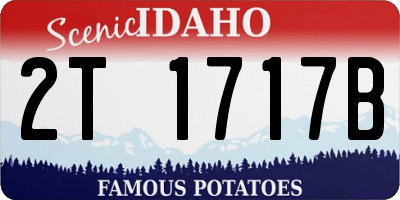 ID license plate 2T1717B