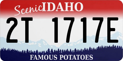 ID license plate 2T1717E