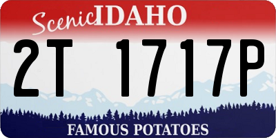 ID license plate 2T1717P