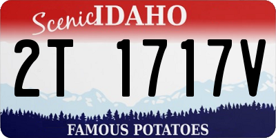 ID license plate 2T1717V