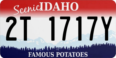 ID license plate 2T1717Y