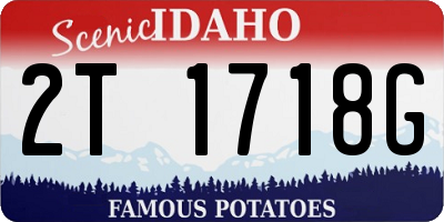 ID license plate 2T1718G