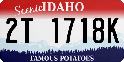 ID license plate 2T1718K