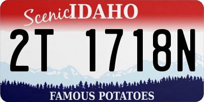 ID license plate 2T1718N