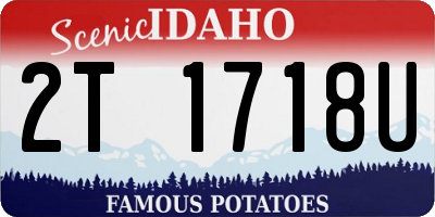 ID license plate 2T1718U