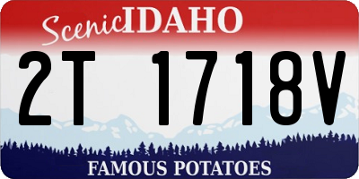 ID license plate 2T1718V