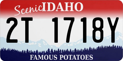 ID license plate 2T1718Y