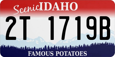 ID license plate 2T1719B