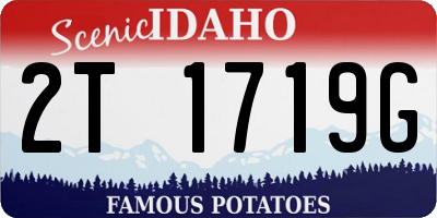 ID license plate 2T1719G